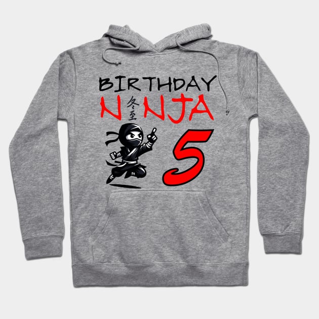 Ninja 5th Birthday Party Stealth Warrior Hoodie by DefineWear